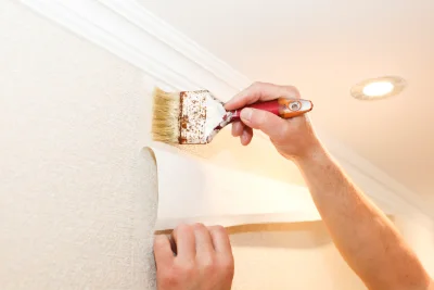 Pose de papier peint à Châteauredon — revêtements muraux et toiles de verre